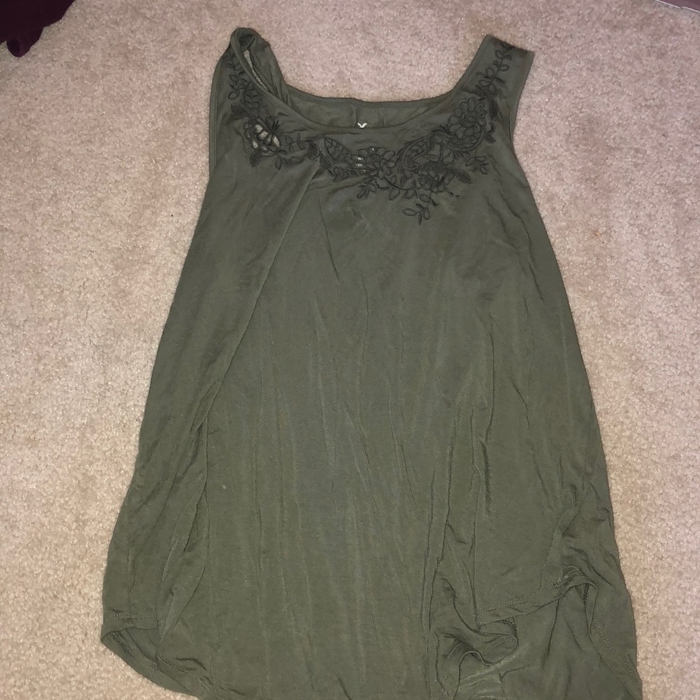 green tank top with flowers